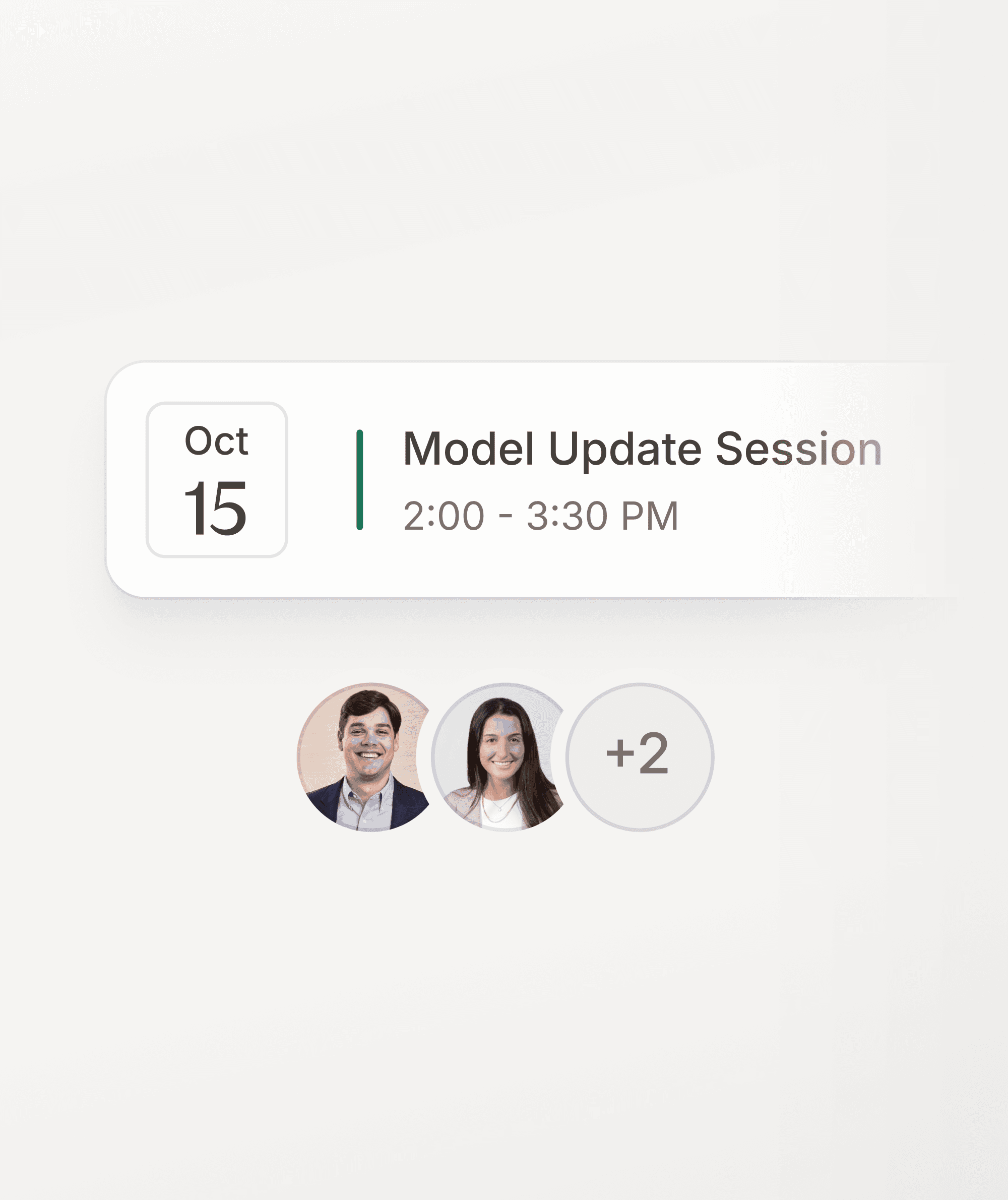 A shared meeting with the people invited to it.