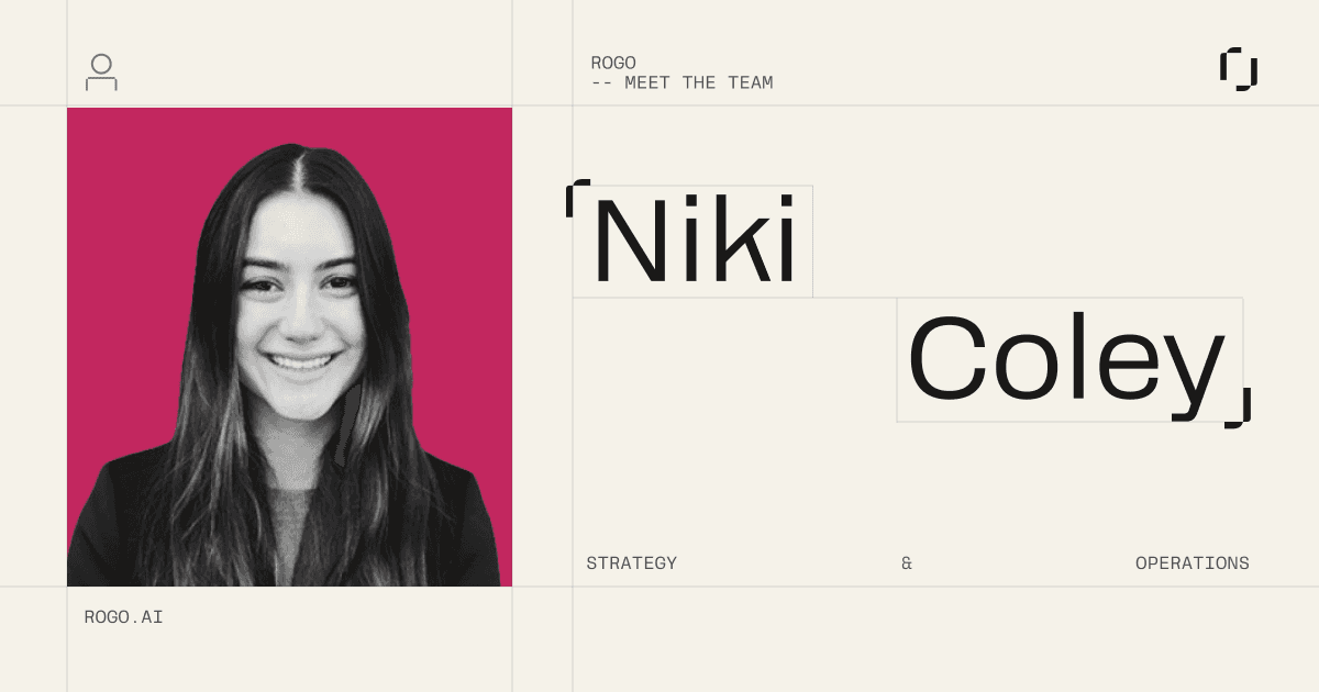 Meet the Rogo team: Niki Coley, Strategy & Operations