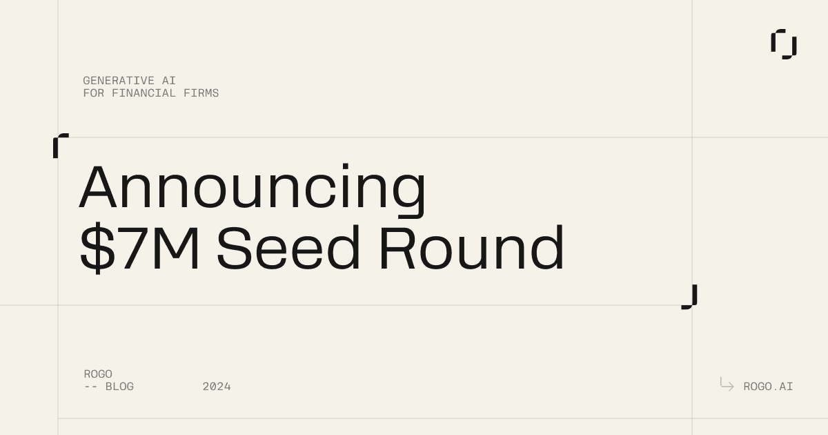 Announcing our $7M Seed Round